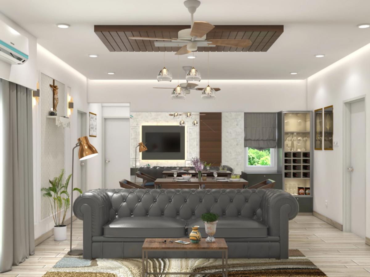 Modern Multilayered Ceiling Design